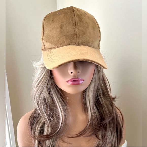 Velvet Baseball Cap in Camel with Adjustable Strap- New! - Picture 4 of 12